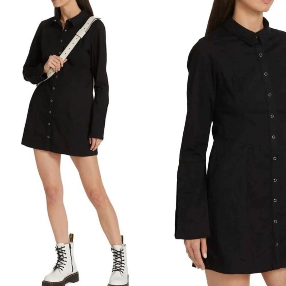 FREE PEOPLE Thea Button Front Mini Dress